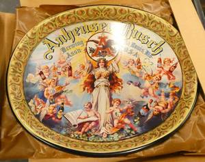 Set of 3 new retro Anheuser Busch serving trays