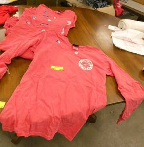 4 tshirts long sleeve Showdown 2015  Texas vs Wisconsin - Small, Med, Lg, XL  winning bidder can pick sizes they want  New old stock