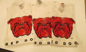 3 New Red Dog tshirts - Fruit of the Loom Heavy cotton size Adult Med