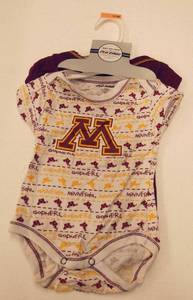 2 UofM Golden Gophers Onesizes - 6-9 month