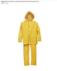 Everbilt 10 x 12 ft. & 16 x 20 ft. Heavy Duty Tarps & Yellow Rain Coats. See Pictures