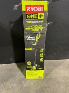 RYOBI ONE 18V 13 in. Cordless Battery String TrimmerEdger (Tool Only). See Pictures