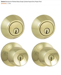 Defiant Keyed Entry Project Packs, Combo Packs & BedBath, HallCloset Door Latches. See Pictures