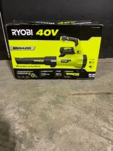 RYOBI 40V Brushless 125 MPH 550 CFM Cordless Battery Whisper Series Jet Fan Blower with 4.0 Ah Battery and Charger. See Pictures