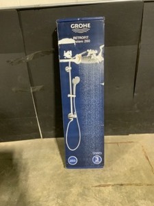 GROHE Retrofit System 260 3-Spray Patterns with 2.5 GPM 10.25 in. Wall Mount Dual Shower Heads in StarLight Chrome. See Pictures