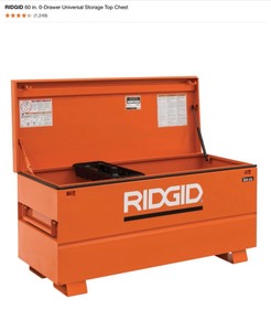 RIDGID 60 in. 0-Drawer Universal Storage Top Chest. See Pictures