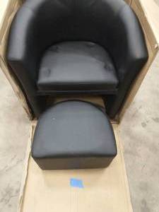 MODWAY Divulge Armchair and Ottoman in Black