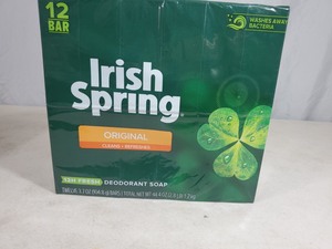 lot 18 image: New 12 Pack of Irish Spring Bar Soap
