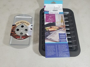 lot 45 image: New Nordic Ware Smoker Box and New Nordic Ware Grill and Sear Pan
