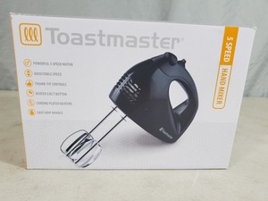 lot 79 image: New Toastmaster 5 Speed Hand Mixer