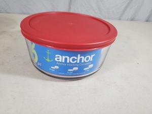 lot 81 image: New 6 Piece Anchor Glass Food Storage Set