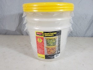lot 91 image: New Rubbermaid Commercial Products Round Storage Containers