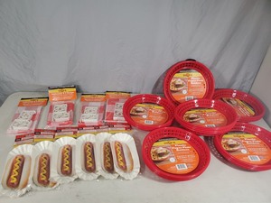 lot 148 image: New Plate Holders, Tablecloths with Clamps, and Hotdog Holders