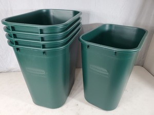 lot 205 image: 5 New Rubbermaid 7 Gallon Trash Cans