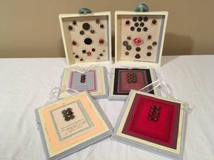 lot 256 image: Framed Antique Buttons
