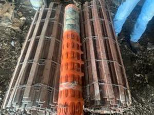 lot 37 image: 2 Rolls of Wooden Snow Fence, 1 Roll of Orange Plastic snow fence