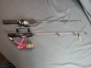 2 Ice Fishing Poles with Reels