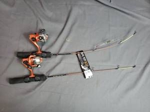 2 Ice Fishing Poles with Reels - One is New