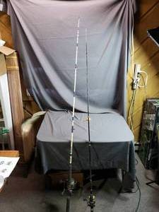 2 Fishing Poles with Reels - Cabelas King Kat