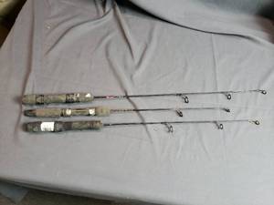 3 Ice Fishing Rods  without Reels