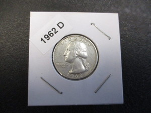 1962-D (Denver) Washington 90% Silver Quarter