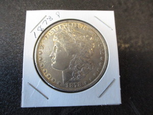 1878-P (Philadelphia) Morgan Silver Dollar - 90% Silver, First Year of Issue.