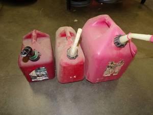 3 Plastic Gas Cans