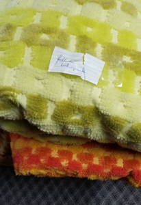 Misc bedspreads (full), mattress protector (full) and curtains (2 panels)