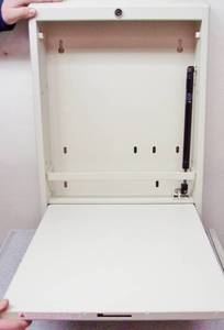 lot 2 image: MSRP $300 NEW IN OPEN BOX&nbspCarstens Wall Mount Locking Security Cabinet - Door Can Be Used As Stable Work Surface - Great For Patient Room