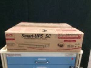 lot 34 image: MSRP $300 NEW Smart-UPSSC450VA120V&nbspAPC Smart-UPS SC 450VA 120V&nbspProfessional Grade Uninterruptible Power Supply Prevent Blackouts Brownouts Sags & Surges From Reaching Your Valuable Equipment
