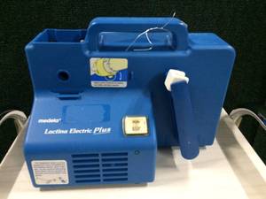 lot 48 image: Medela Lactina Electric Plus Hospital Grade Breast Pump On Mobile Cart With Drawer - Great Working Condition