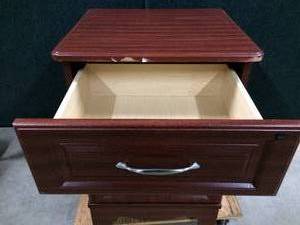 lot 50 image: 1 Drawer Storage Cabinet - Has Fraying In the Front