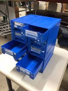 lot 60 image: Fasteners Etc Plastic Tool Storage Divider 