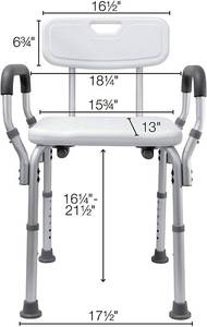 lot 83 image: New In Box&nbspEssential Medical Supply Safe & Secure Shower and Bath Bench with Arms and Back 300lb Capacity