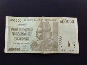 Zimbabwe $500,000 Note