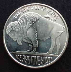 2013 1 Oz Buffalo Silver Round
