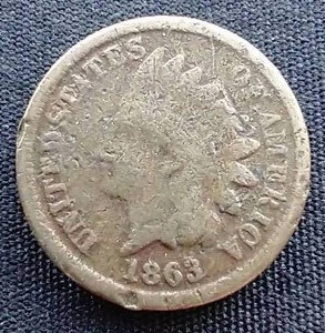 1863 Indian Head Penny