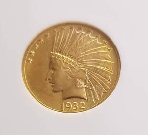 1932 US $10 GOLD INDIAN MS62 NGC
