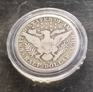 1912-D US BARBER HALF DOLLAR IN AIRTITE