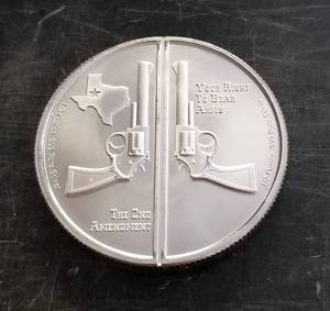 1 TROY OZ .999 FINE SILVER 2nd AMENDMENT CRACKER 2 X 12 oz