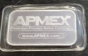 1 TROY OZ .999 FINE SILVER BAR APMEX SEALED