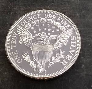 1 TROY OZ .999 FINE SILVER US ARMY ROUND