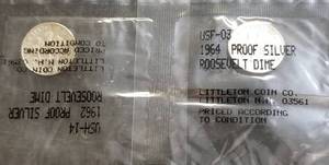 2 PROOF US SILVER ROOSEVELT DIMES 1962 1964