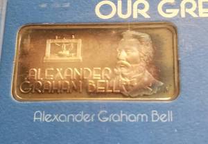 5 TROY OZ .999 FINE SILVER BAR SET OUR GREATEST AMERICANS