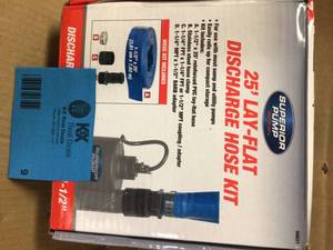 lot 9 image: 1-12 in. x 25 ft. Lay-Flat Discharge Hose Kit Customer Returns See Pictures
