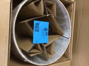 lot 11 image: Globe Electric Barden 58 in. Dark Bronze Floor Lamp with Beige Fabric Shade Customer Returns See Pictures
