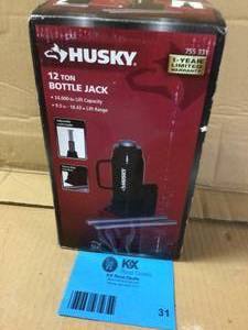 lot 31 image: Husky 12-Ton Hydraulic Bottle Jack Customer Returns See Pictures