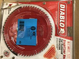 lot 48 image: DIABLO 8-12 in. x 60-Tooth Fine Finish Slide Miter Circular Saw Blade Customer Returns See Pictures