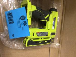 lot 94 image: RYOBI ONE 18V Cordless Compression Drive 38 in. Crown Stapler (Tool Only)  USED Customer Returns See Pictures