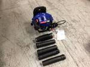 lot 108 image: Super-Duty 190 MPH 550 CFM 43 cc Gas Full Crank 2-Cycle Back Pack Leaf Blower by BADGER Customer Returns See Pictures